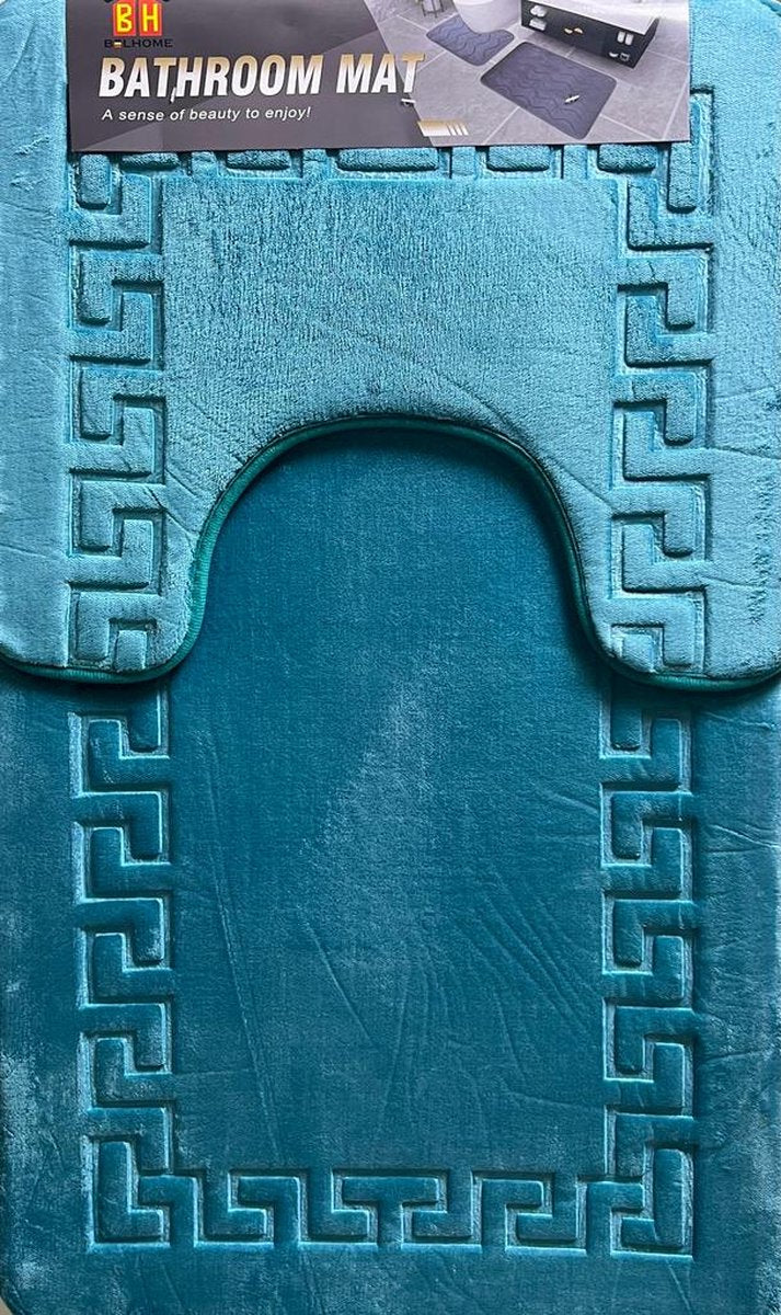 Set de alfombrilla de baño con recorte