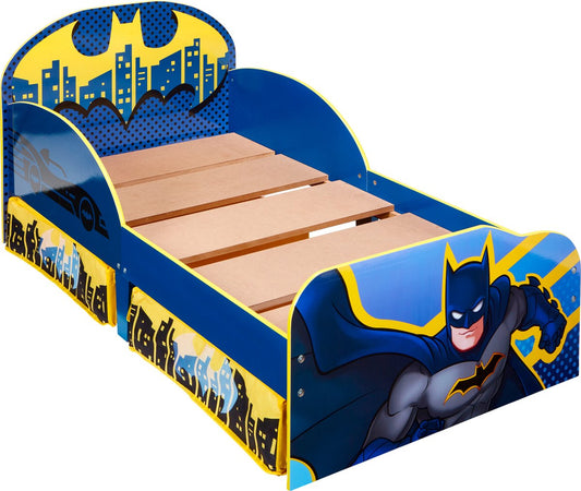 Cama Batman para niños con espacio de almacenamiento.