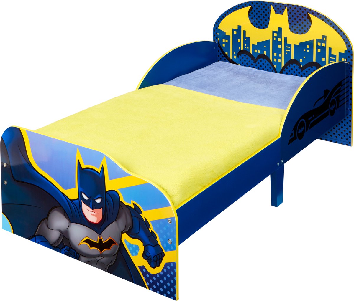 Cama Batman para niños con espacio de almacenamiento.