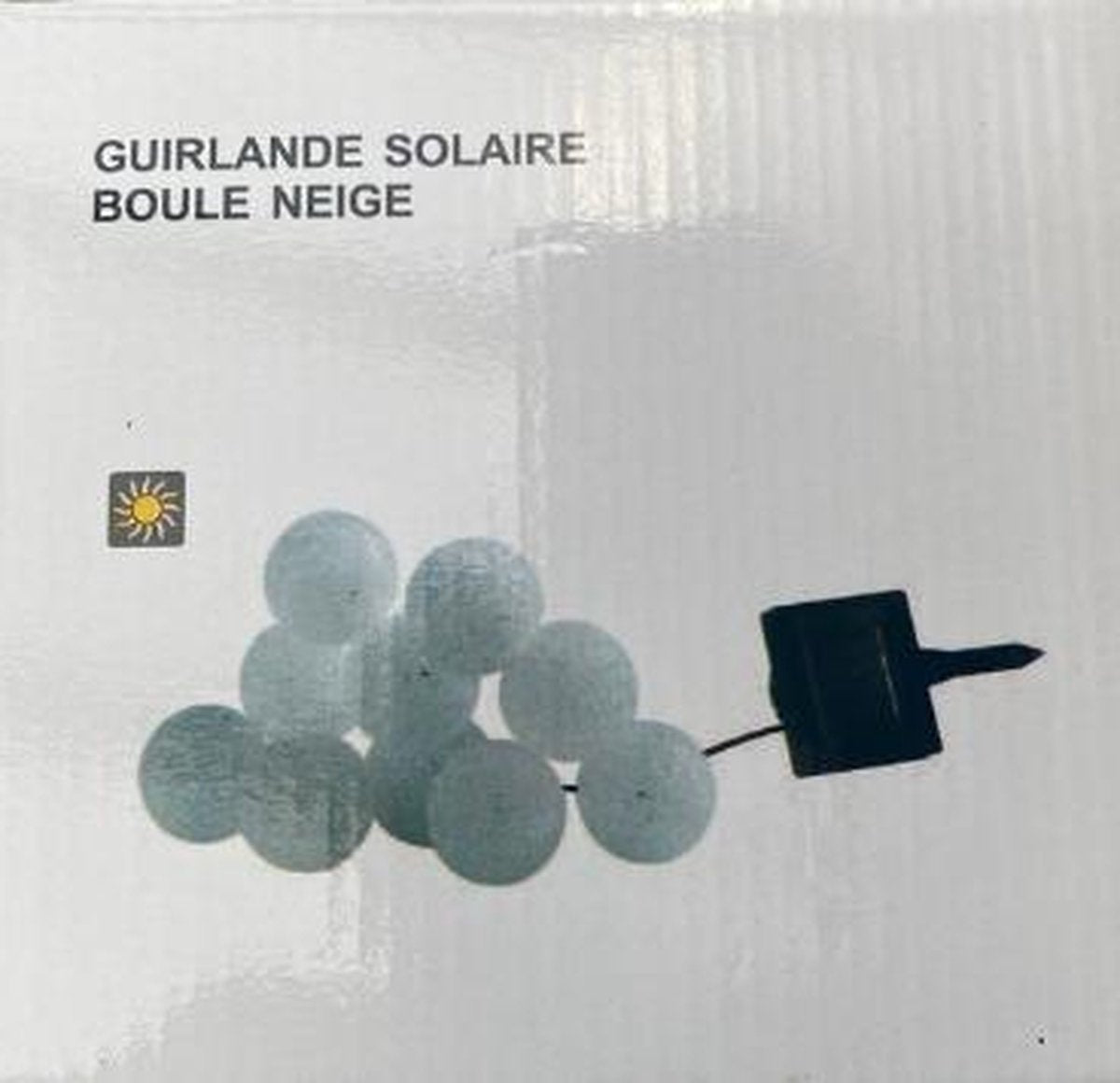 Solar - Guirnalda de bolas de nieve - Adornos navideños