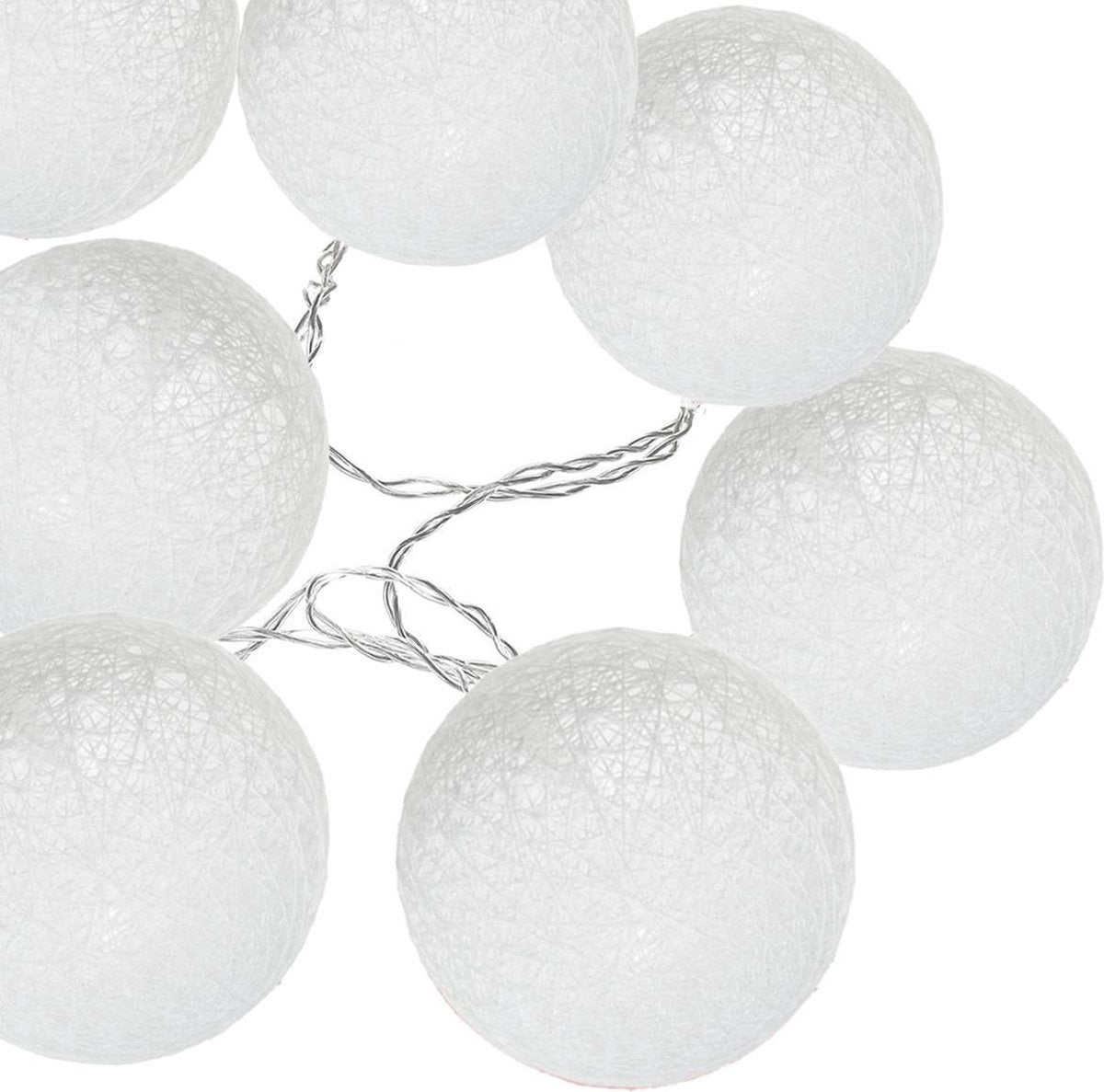 Solar - Guirnalda de bolas de nieve - Adornos navideños