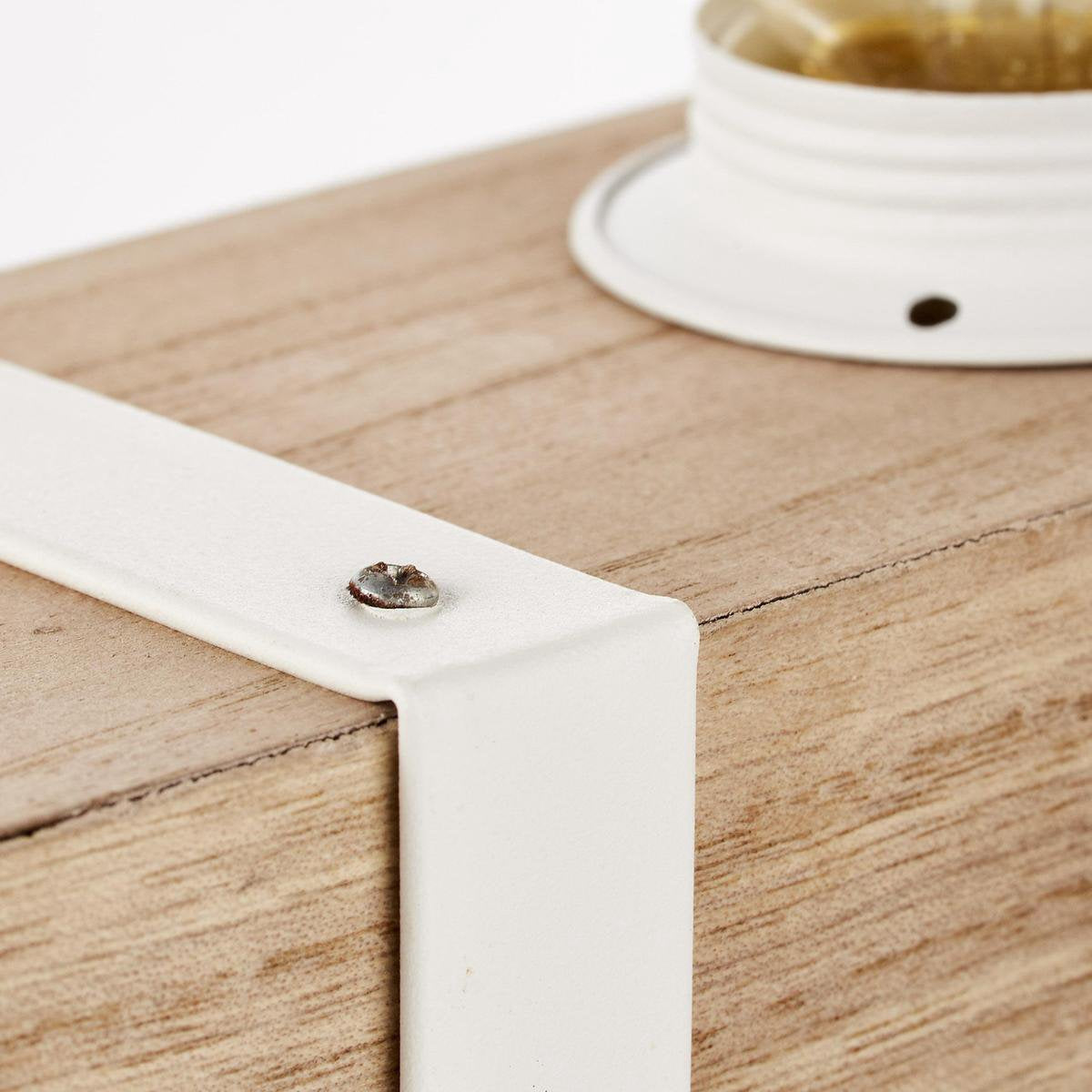Lámpara de mesa Brilliant madera blanca