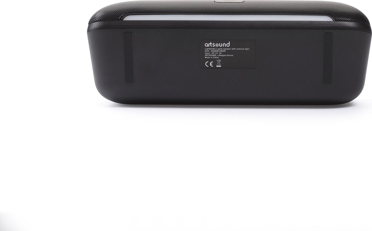Altavoz Bluetooth inalámbrico Artsound Lightbeats M con luces de fiesta, negro