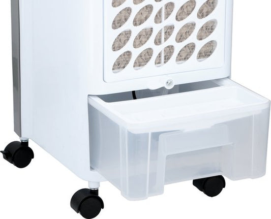 Aircooler Dunlop - 3 Posiciones - Función oscilante - 4 Litros - Ruedas - Blanco