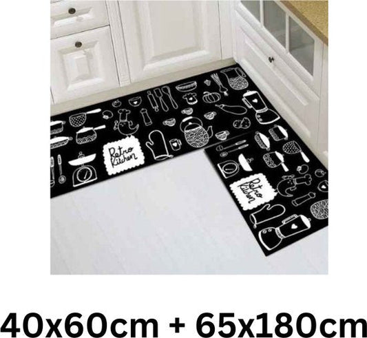 Camino de cocina 2 piezas - 65x180cm + 40x60cm