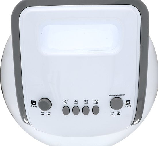 Aircooler Dunlop - 3 Posiciones - Función oscilante - 4 Litros - Ruedas - Blanco