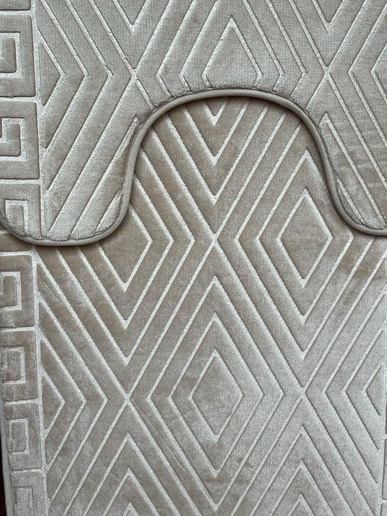 Juego de alfombrillas de baño con hueco.