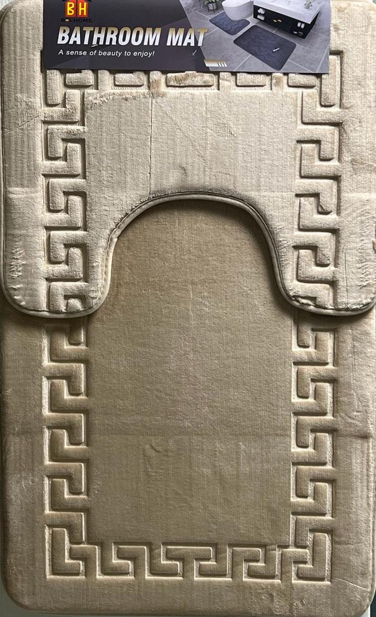 Juego de alfombrillas de baño con recorte.