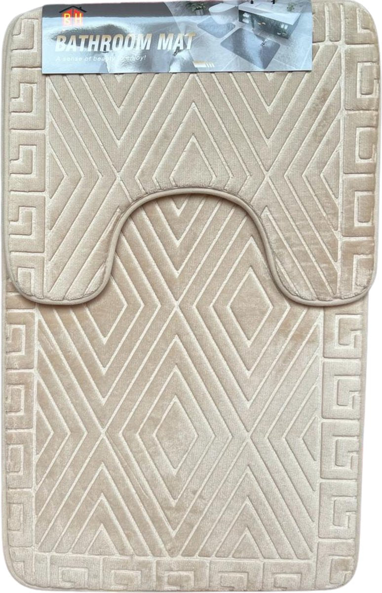 Juego de alfombrillas de baño con hueco.