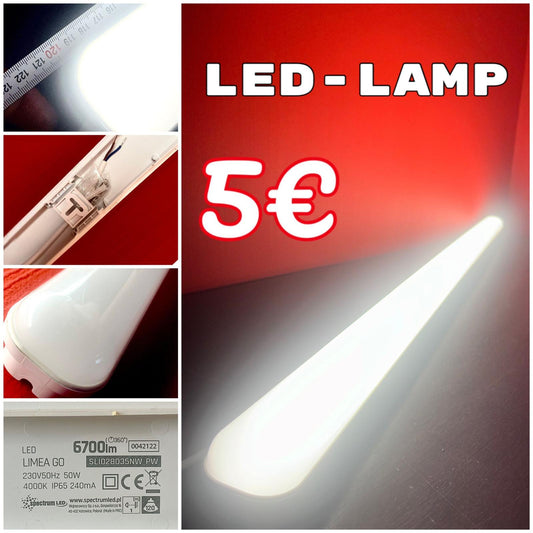 Espectro LED, T8, ciego, 50W 1200mm 6200lm NW