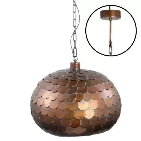 Lámpara colgante color cobre